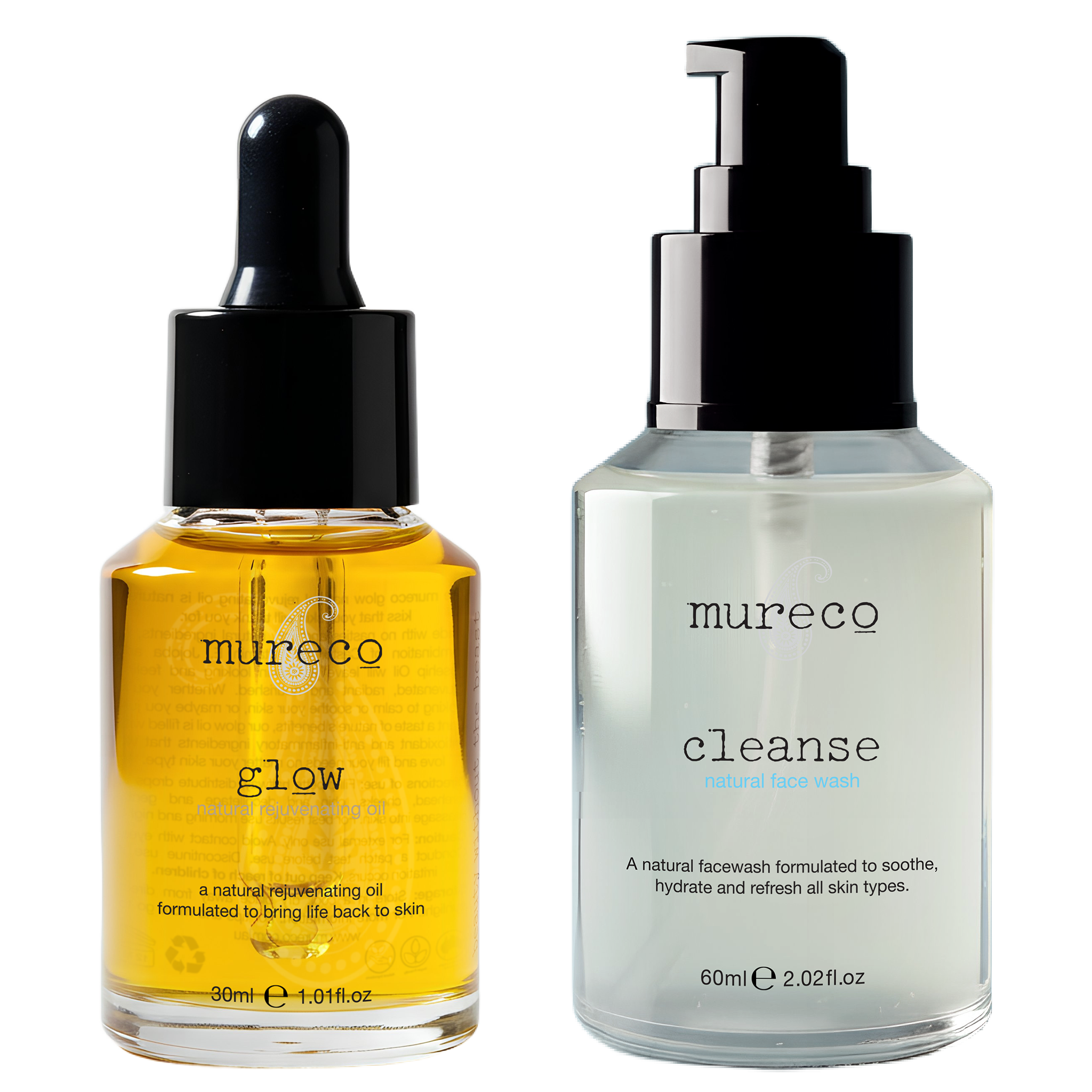 Mureco Radiance Kit - Glow Face Oil & Cleanse Face Wash