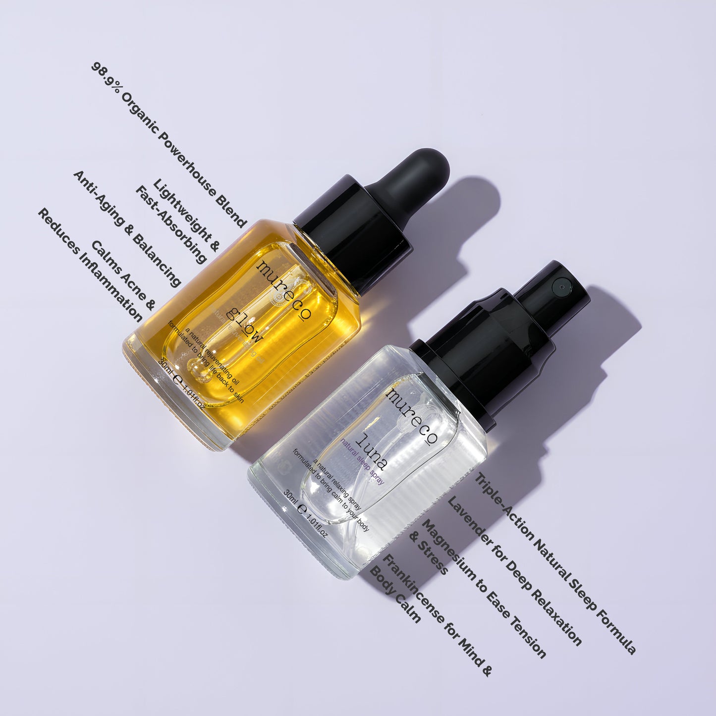 Mureco Moonshine Kit - Natural Face Oil and Sleep Spray